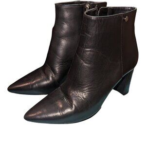 **3/$15** Black Leather Ankle Boots - Antonio Melani 6M
